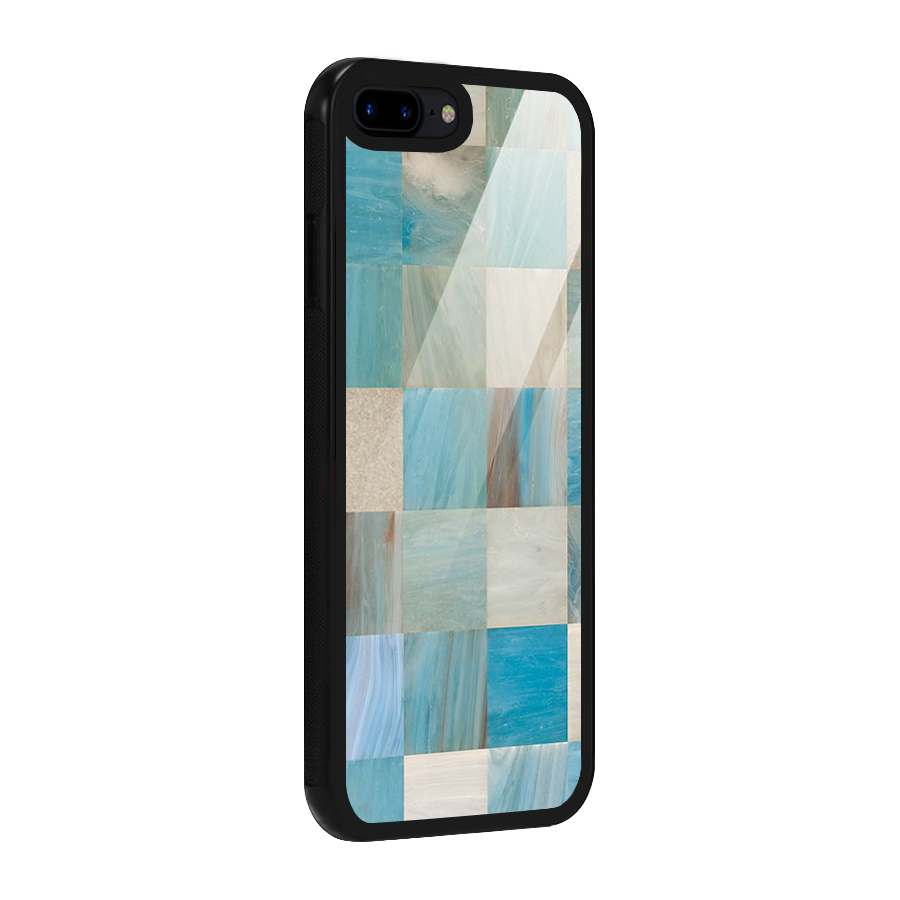 Blue Tiles Glass Back Case for iPhone 7 Plus