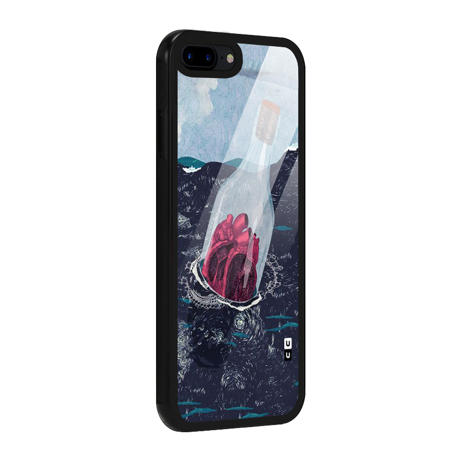 Bottle Heart Glass Back Case for iPhone 7 Plus
