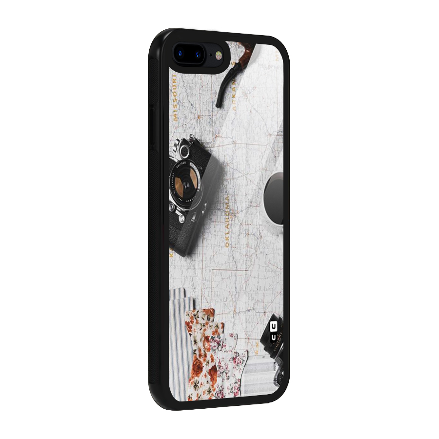 Camera Smoky Pipe Glass Back Case for iPhone 7 Plus