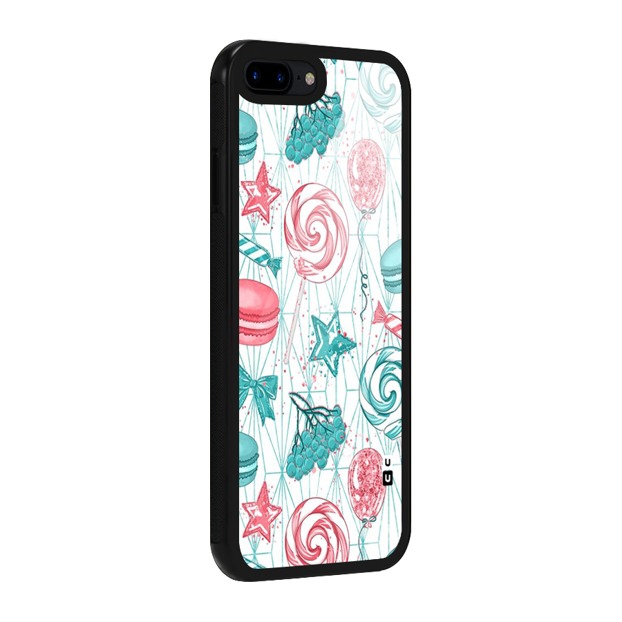 Candies And Macroons Glass Back Case for iPhone 7 Plus