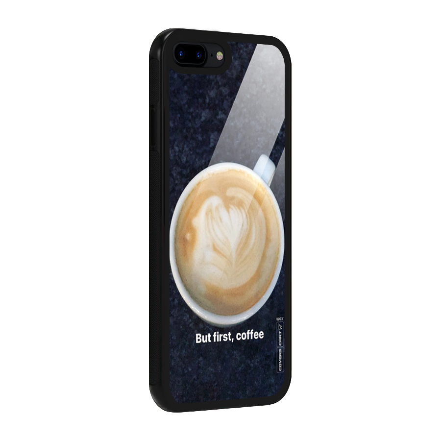 Cappuccino Coffee Glass Back Case for iPhone 7 Plus