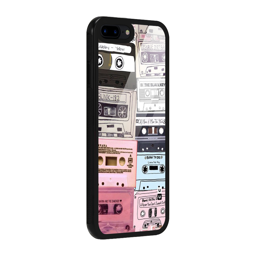 Casette Rolling Glass Back Case for iPhone 7 Plus