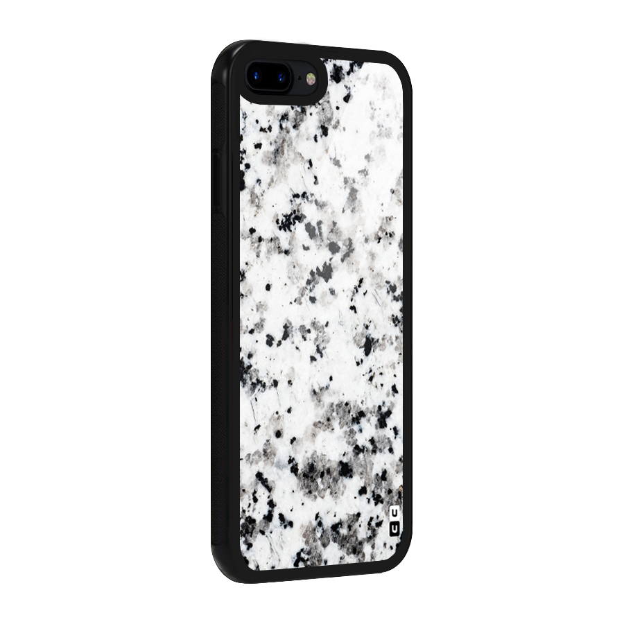 Charcoal Spots Marble Glass Back Case for iPhone 7 Plus