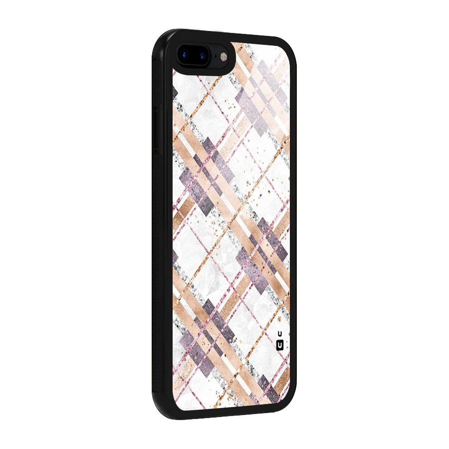 Check Trouble Glass Back Case for iPhone 7 Plus