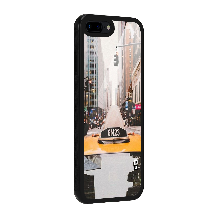 City Taxi Glass Back Case for iPhone 7 Plus