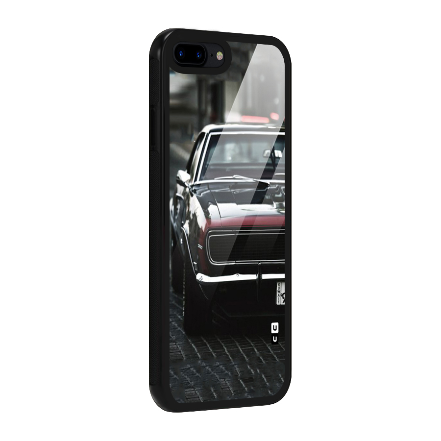 Class Vintage Car Glass Back Case for iPhone 7 Plus