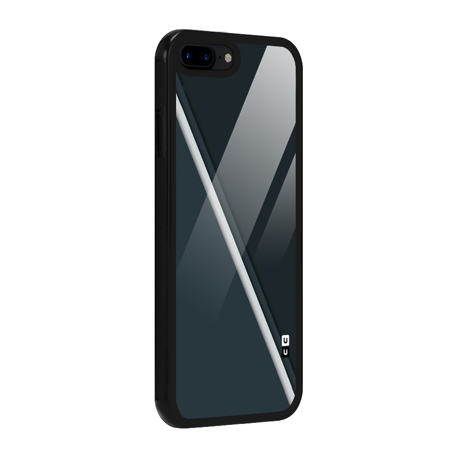 Classic Single Stripe Glass Back Case for iPhone 7 Plus