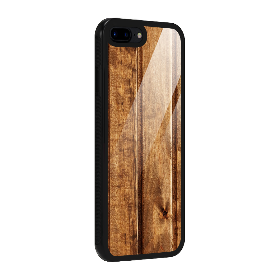 Classic Wood Print Glass Back Case for iPhone 7 Plus