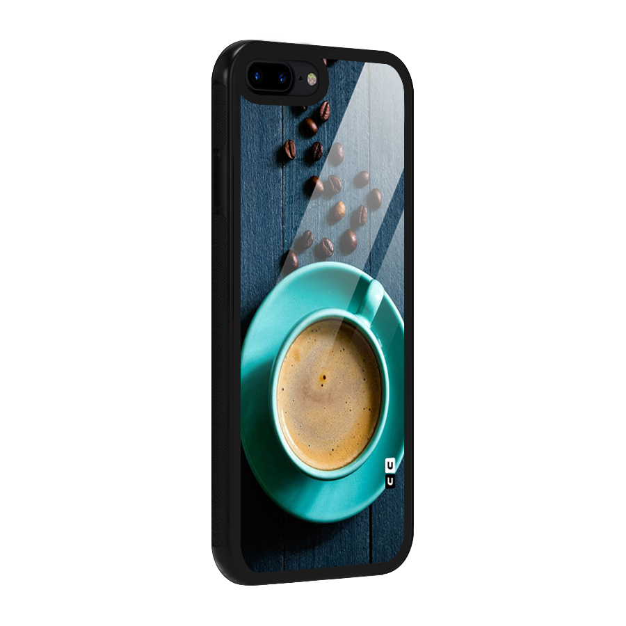 Coffee Beans and Cup Glass Back Case for iPhone 7 Plus