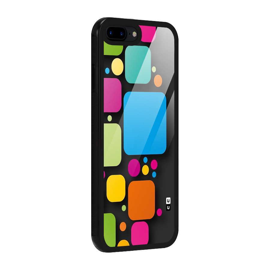 Color Boxes Abstract Glass Back Case for iPhone 7 Plus