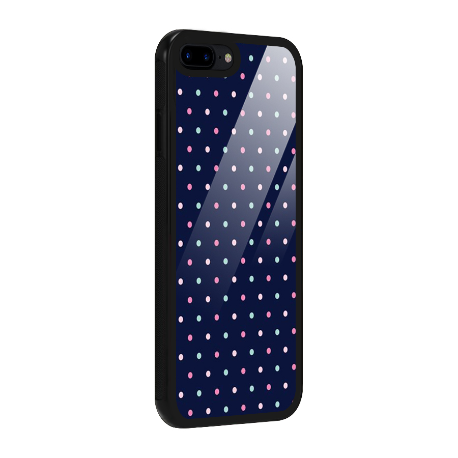 Colorful Dots Pattern Glass Back Case for iPhone 7 Plus