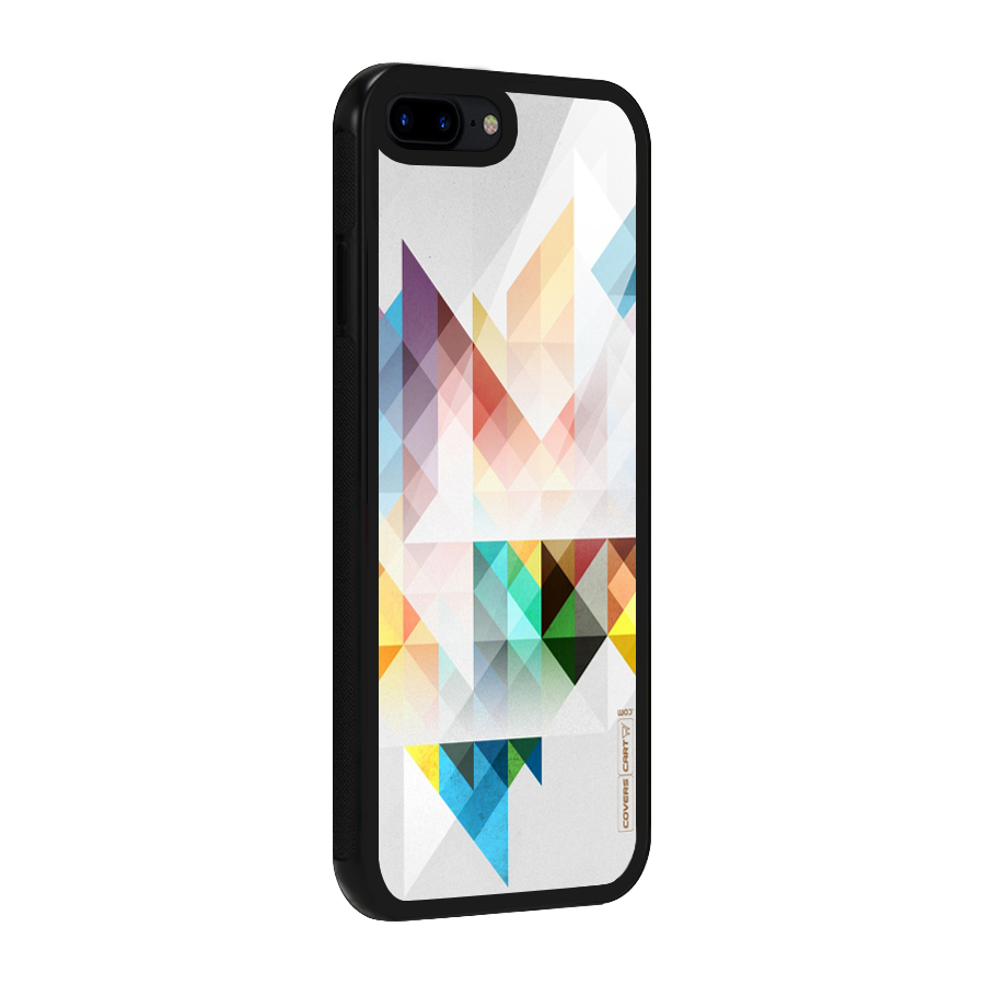 Colorful Geometric Art Glass Back Case for iPhone 7 Plus