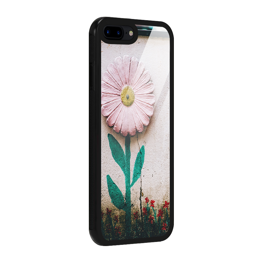 Creativity Flower Glass Back Case for iPhone 7 Plus
