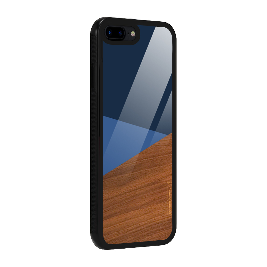 Crossed Lines Pattern Glass Back Case for iPhone 7 Plus