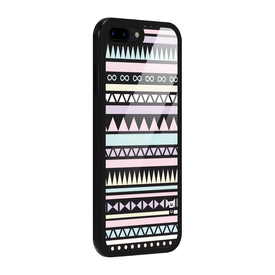 Cute Chev Pattern Glass Back Case for iPhone 7 Plus