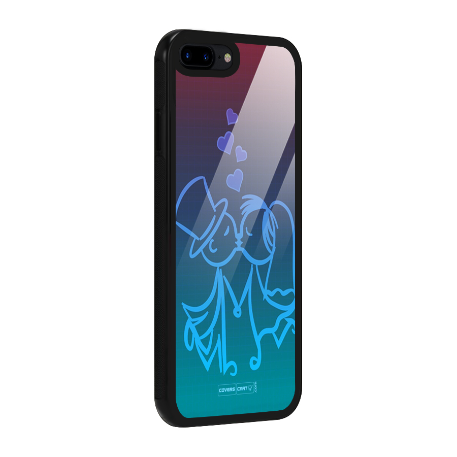 Cute Love Glass Back Case for iPhone 7 Plus