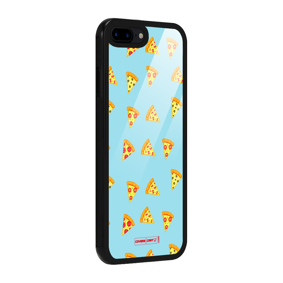 Cute Slices of Pizza Glass Back Case for iPhone 7 Plus