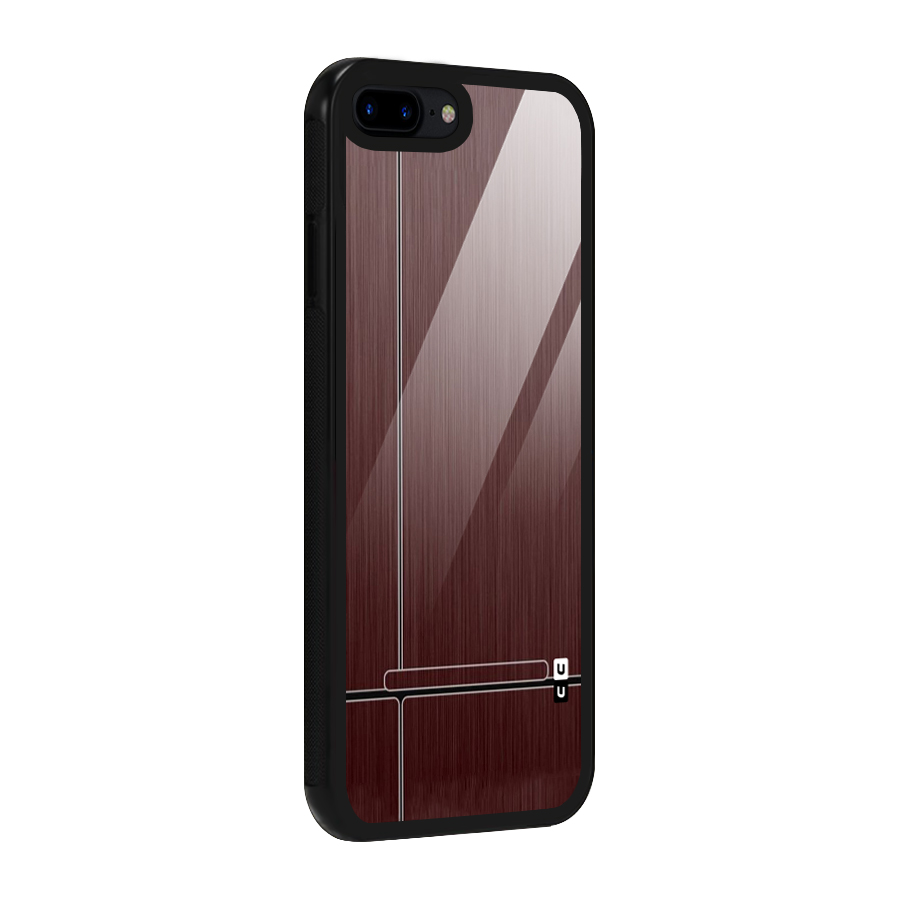 Dark Maroon Classic Design Glass Back Case for iPhone 7 Plus