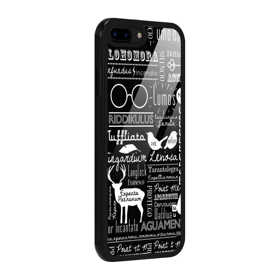 Deer Key Spell Glass Back Case for iPhone 7 Plus