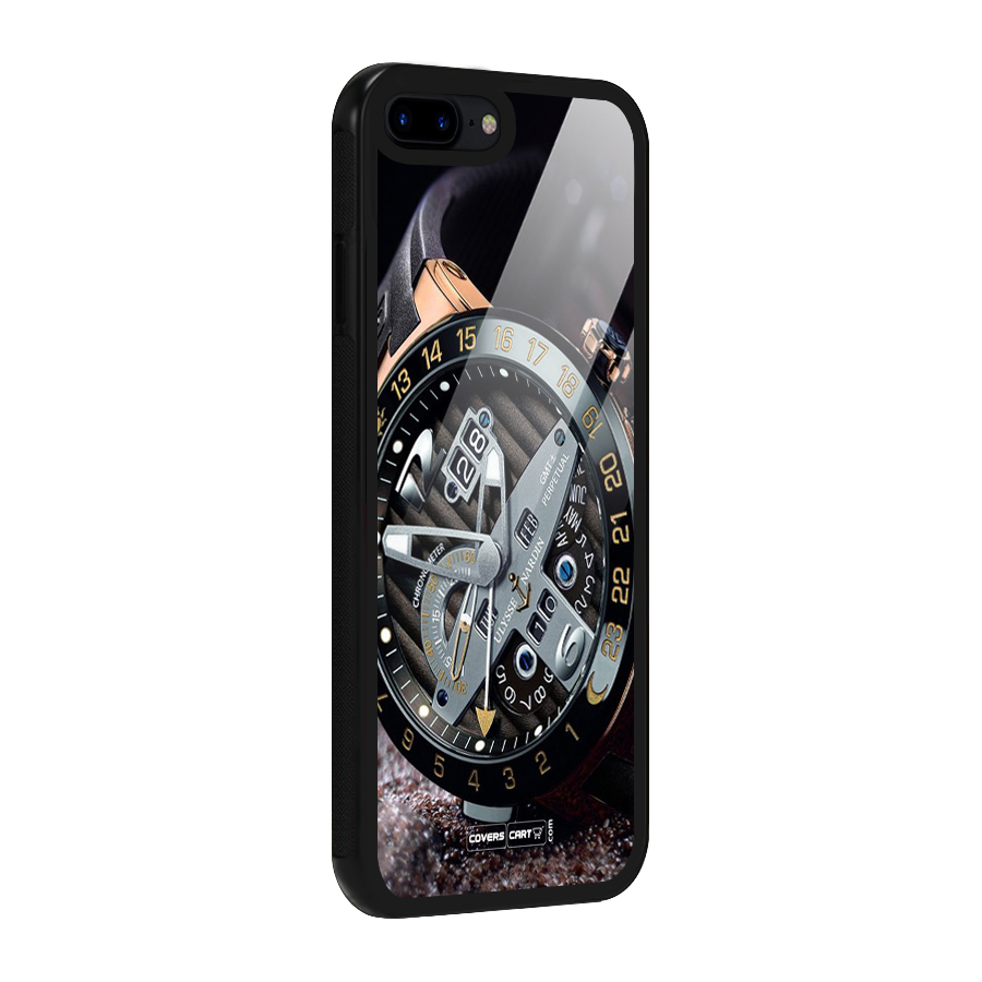 Designer Stylish Watch Glass Back Case for iPhone 7 Plus