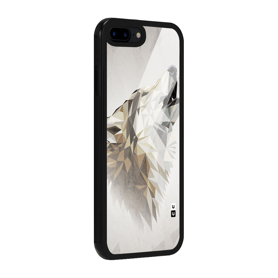 Diamond Wolf Glass Back Case for iPhone 7 Plus
