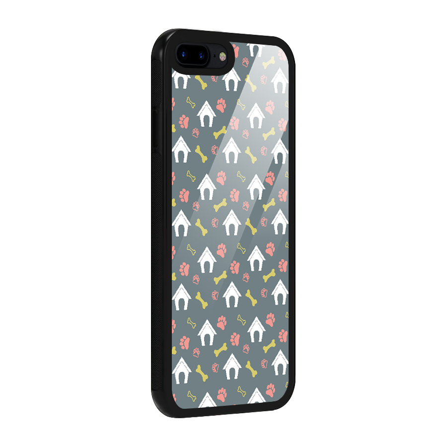 Dog Pattern Glass Back Case for iPhone 7 Plus