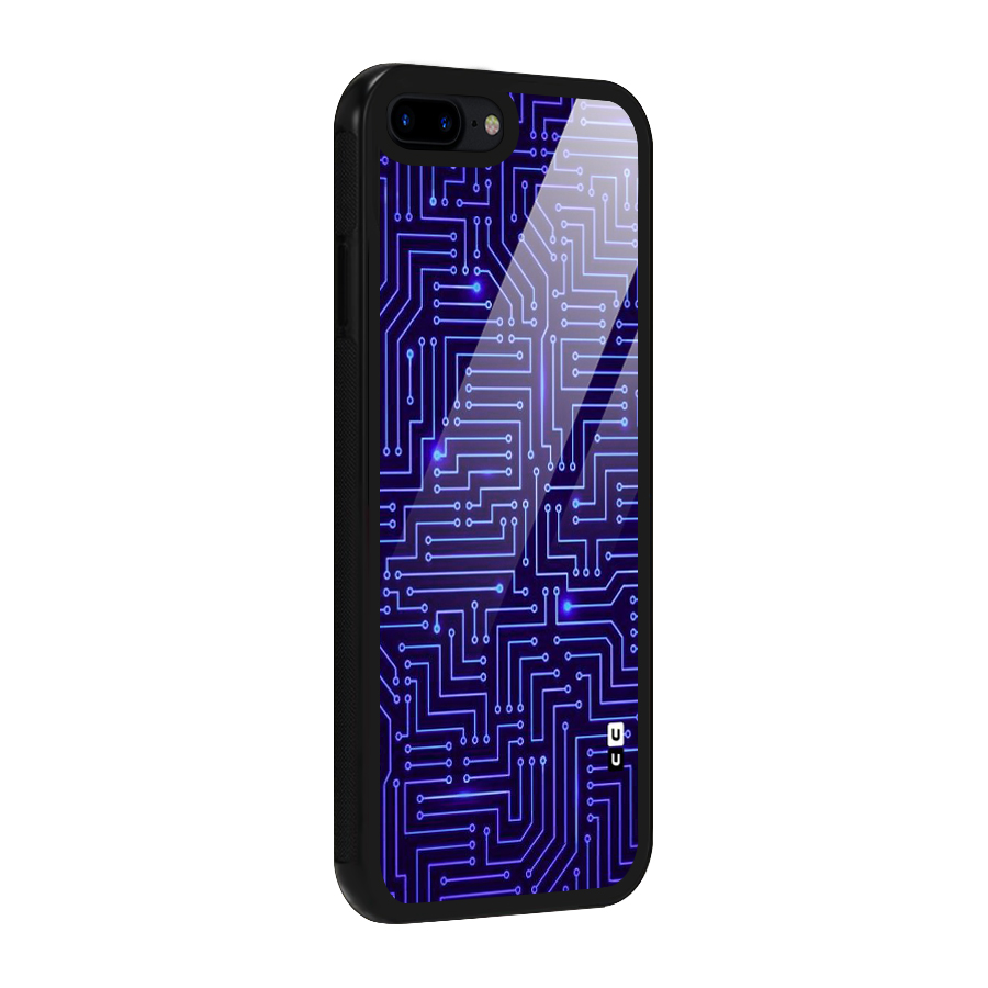 Dotting Lines Glass Back Case for iPhone 7 Plus