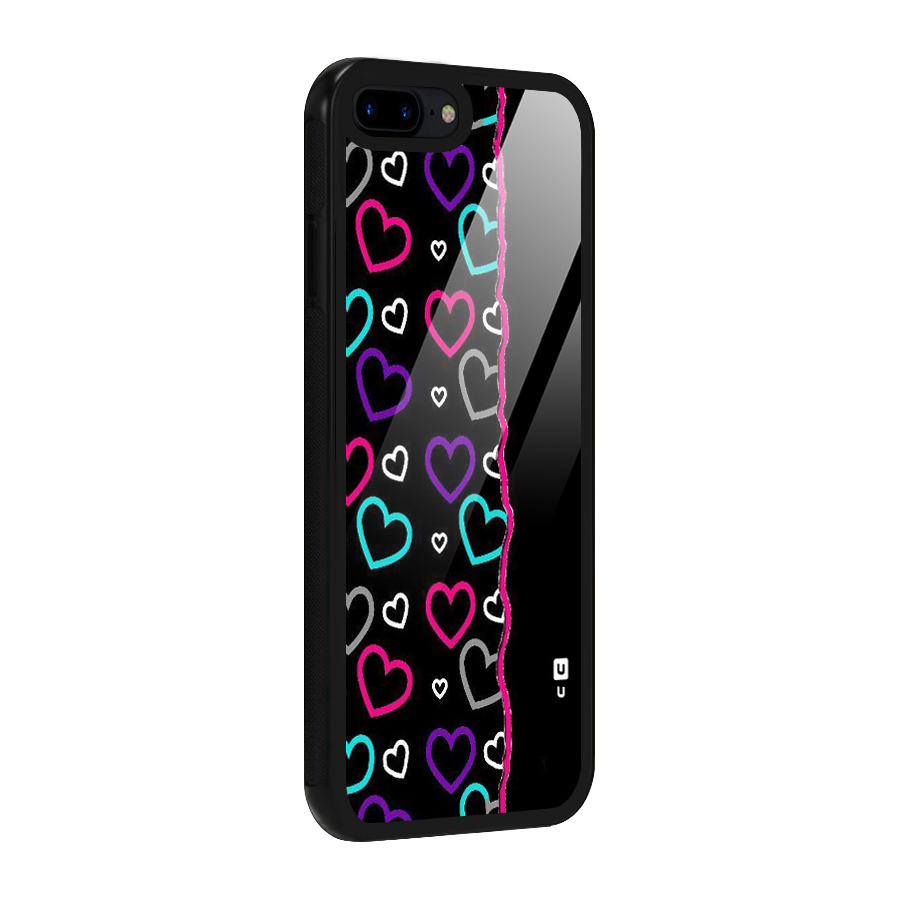 Empty Hearts Glass Back Case for iPhone 7 Plus
