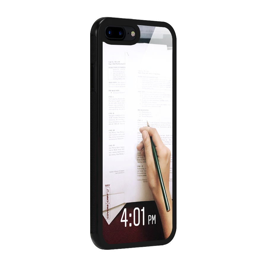 Exam Time Blues Glass Back Case for iPhone 7 Plus