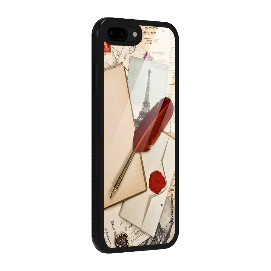 Feather Beauty Glass Back Case for iPhone 7 Plus
