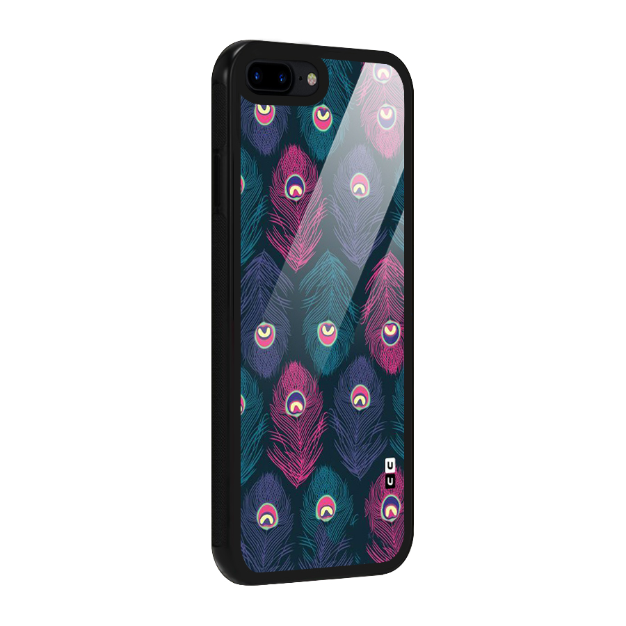 Feathers Patterns Glass Back Case for iPhone 7 Plus