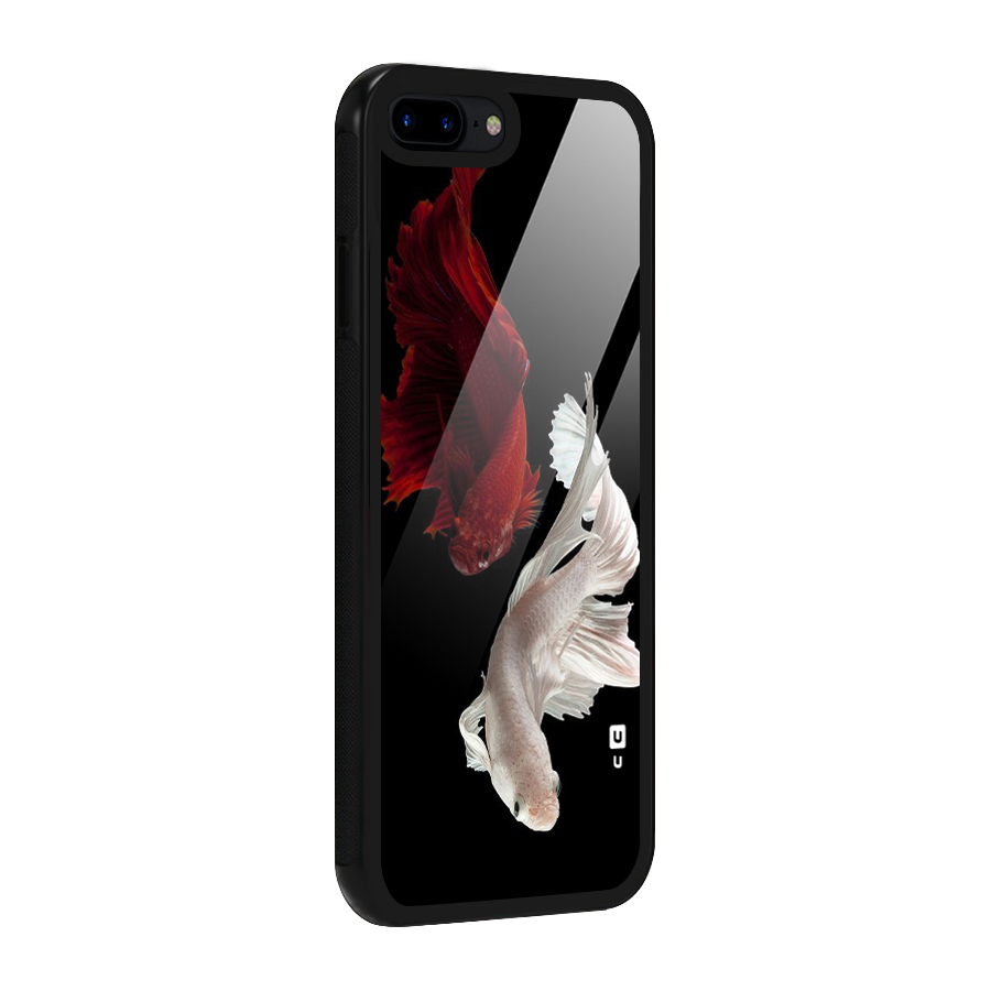 Fish Design Glass Back Case for iPhone 7 Plus