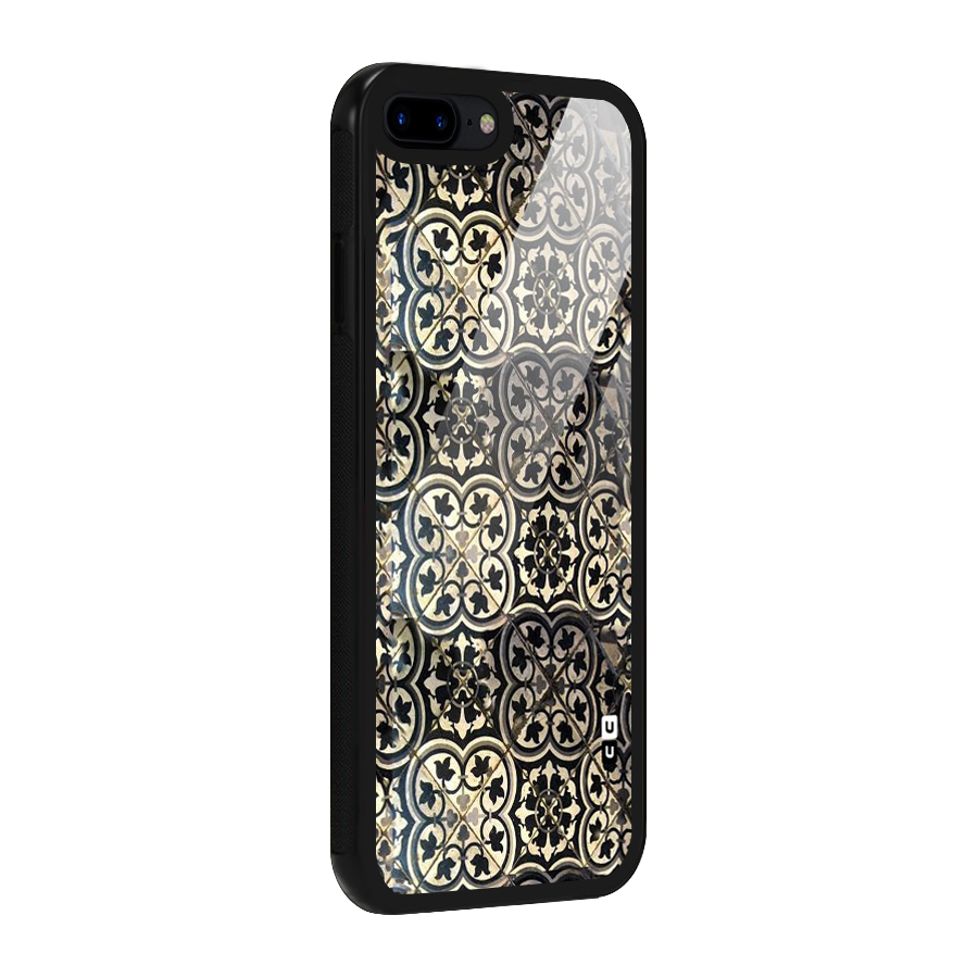 Floral Tile Glass Back Case for iPhone 7 Plus