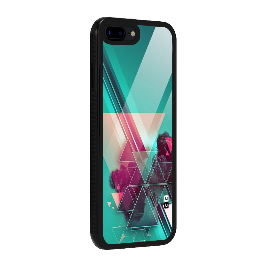 Floroscent Abstract Glass Back Case for iPhone 7 Plus