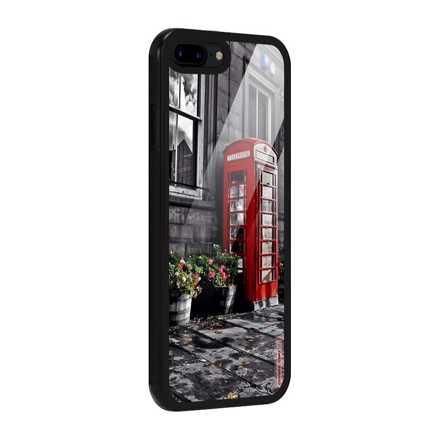 Flower And Booth Glass Back Case for iPhone 7 Plus