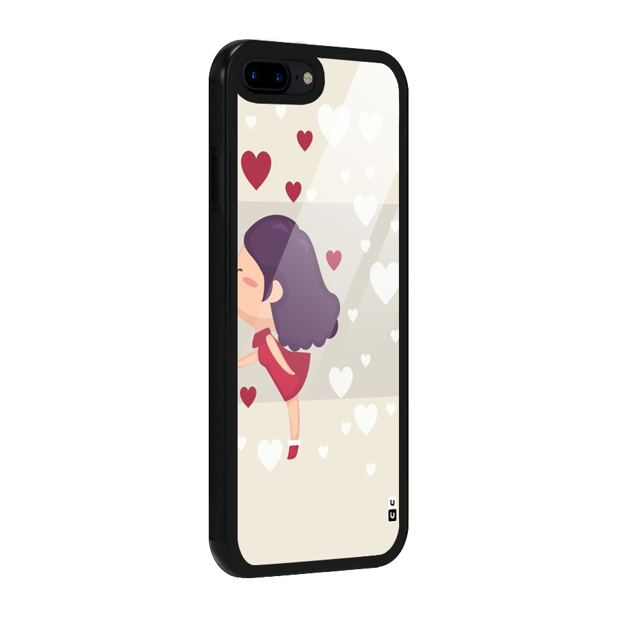 Girl in Love Glass Back Case for iPhone 7 Plus