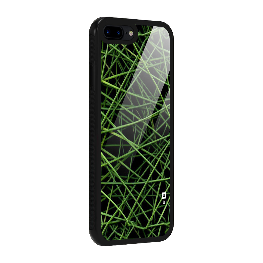 Green Lines Glass Back Case for iPhone 7 Plus