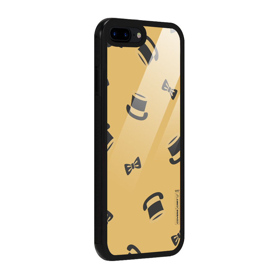 Hat and Bow Tie Glass Back Case for iPhone 7 Plus