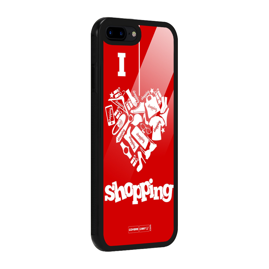 I Love Shopping Glass Back Case for iPhone 7 Plus