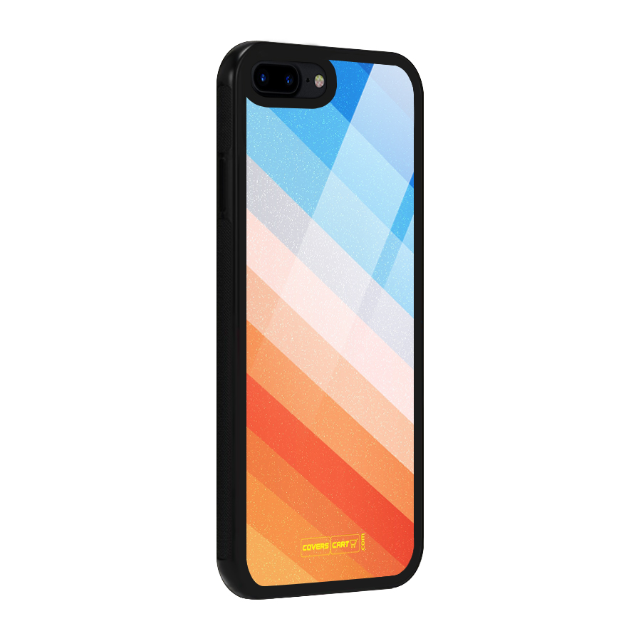 Jazzy Pattern Glass Back Case for iPhone 7 Plus