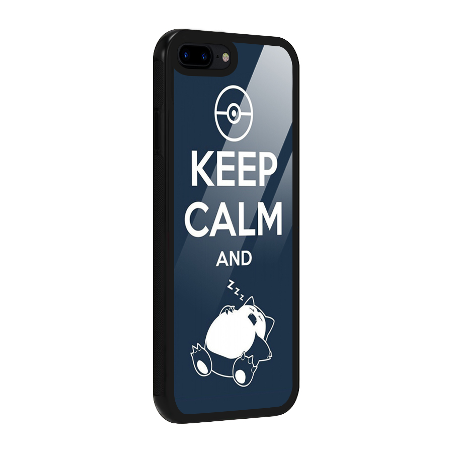 Keep Calm and Sleep Glass Back Case for iPhone 7 Plus