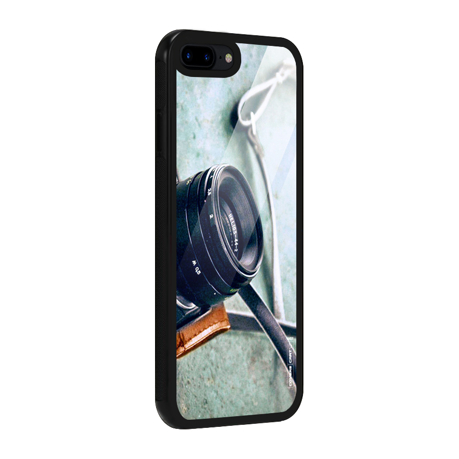 Leather Camera Lens Glass Back Case for iPhone 7 Plus
