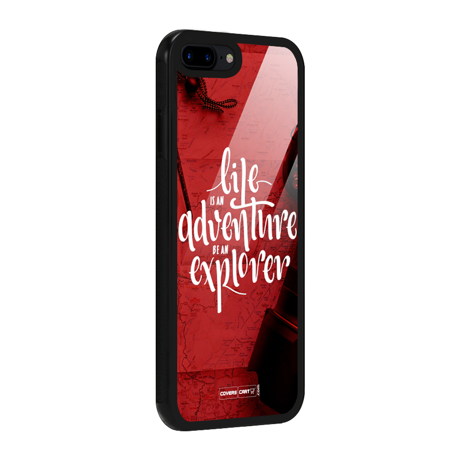 Life Adventure Explorer Glass Back Case for iPhone 7 Plus