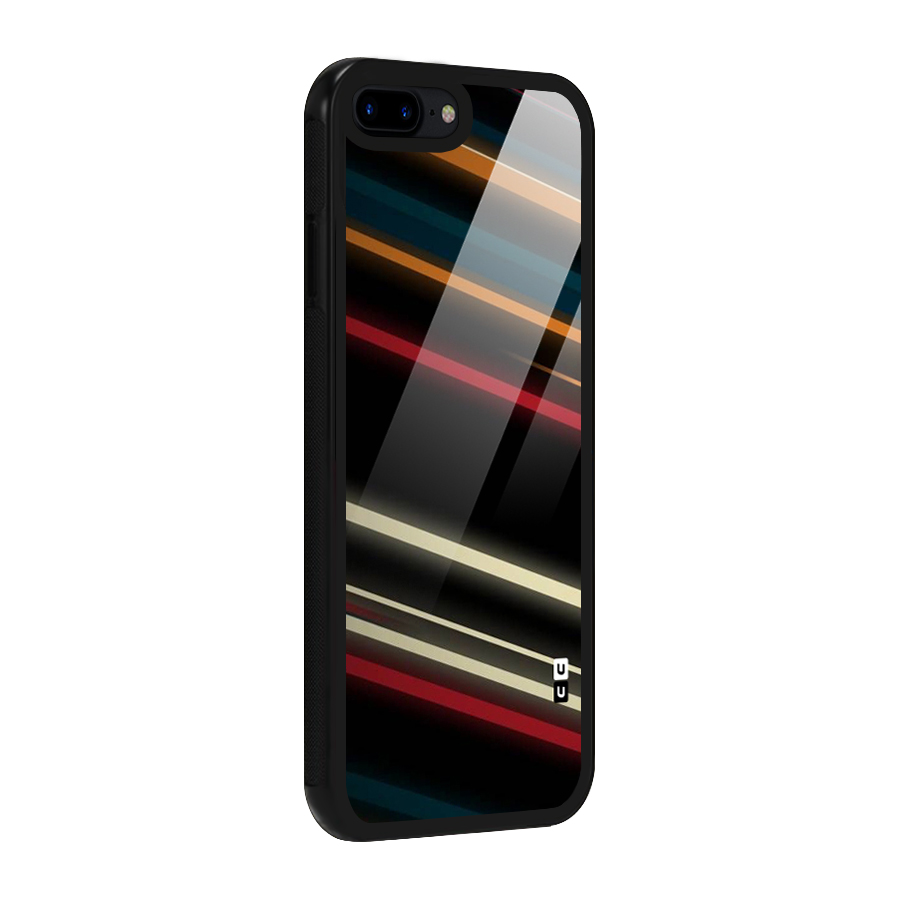 Light Diagonal Stripes Glass Back Case for iPhone 7 Plus