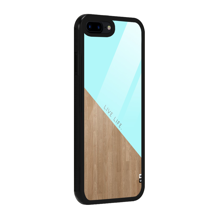 Live Life Glass Back Case for iPhone 7 Plus