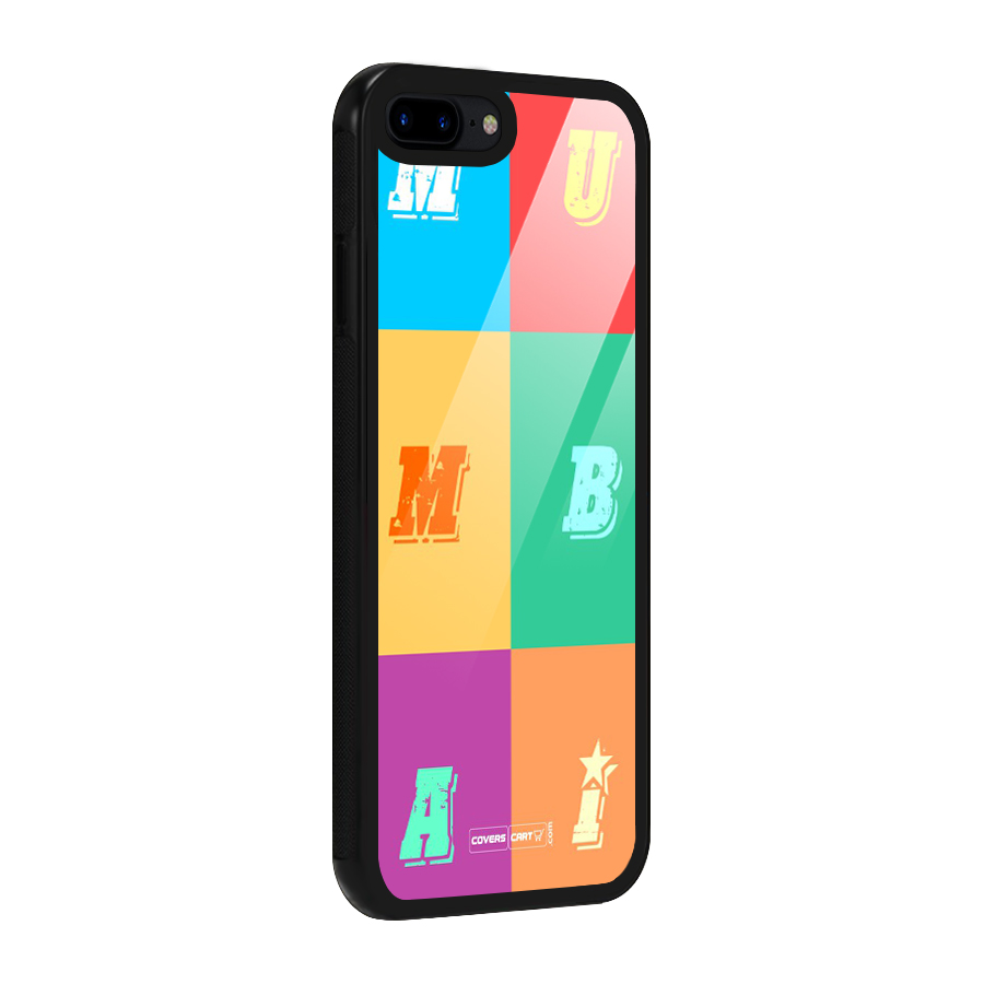 Mumbai Alphabets Glass Back Case for iPhone 7 Plus