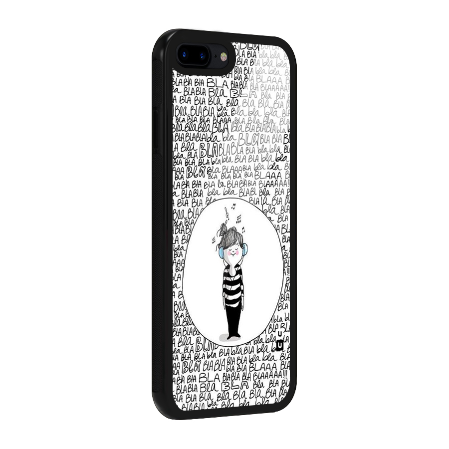 Music And Bla Bla Glass Back Case for iPhone 7 Plus