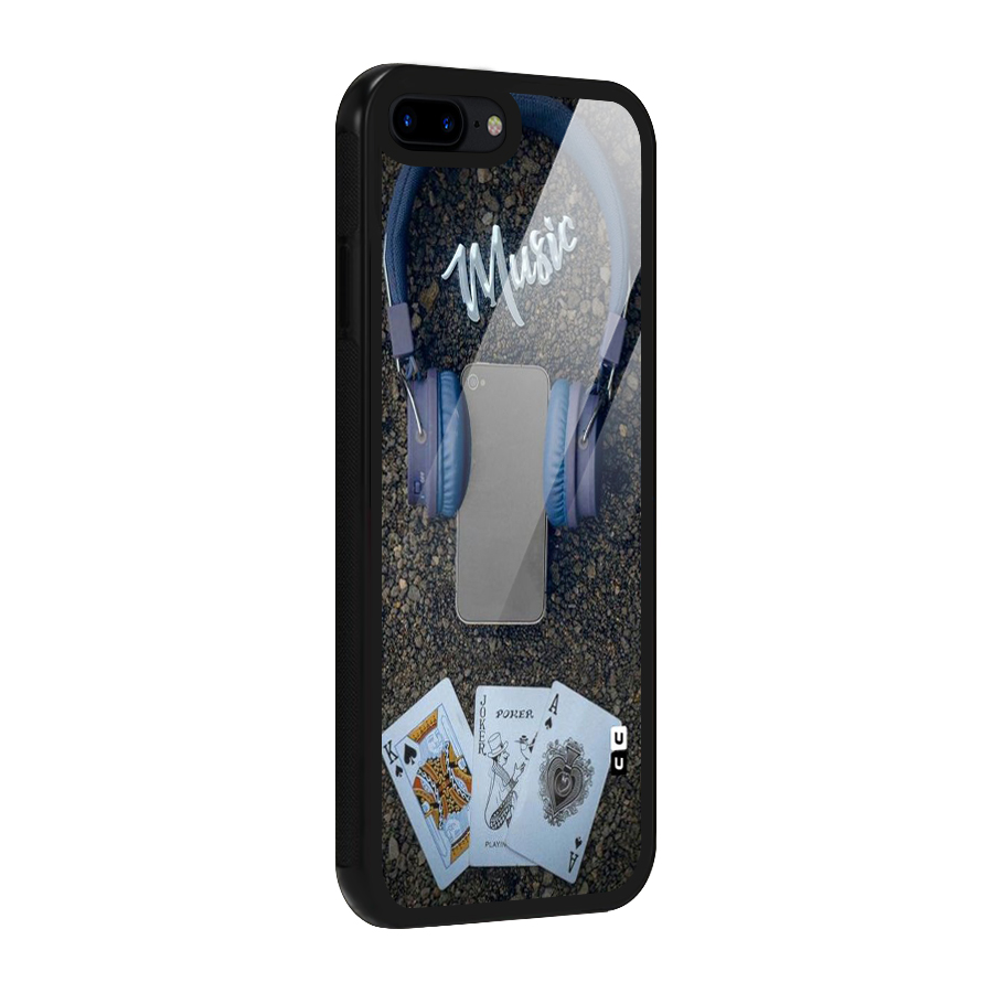 Music Power Cards Glass Back Case for iPhone 7 Plus