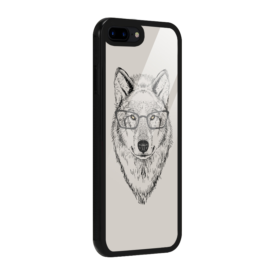 Nerdy Wolf Glass Back Case for iPhone 7 Plus