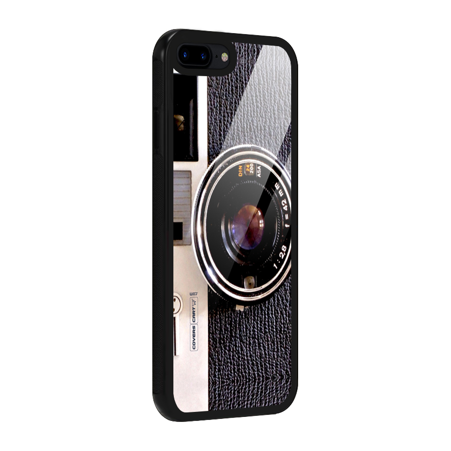 Old School Camera Glass Back Case for iPhone 7 Plus